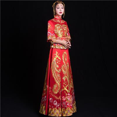 秀禾服新娘201新款结婚中式婚纱礼服宫廷复古中国风敬酒服旗袍女