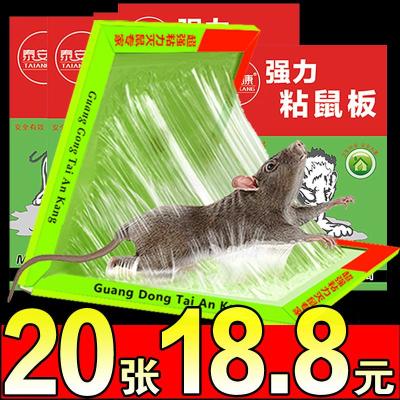 20张装泰安康粘鼠板力大老鼠贴驱鼠抓捉老鼠胶药捕鼠神器家用张驱
