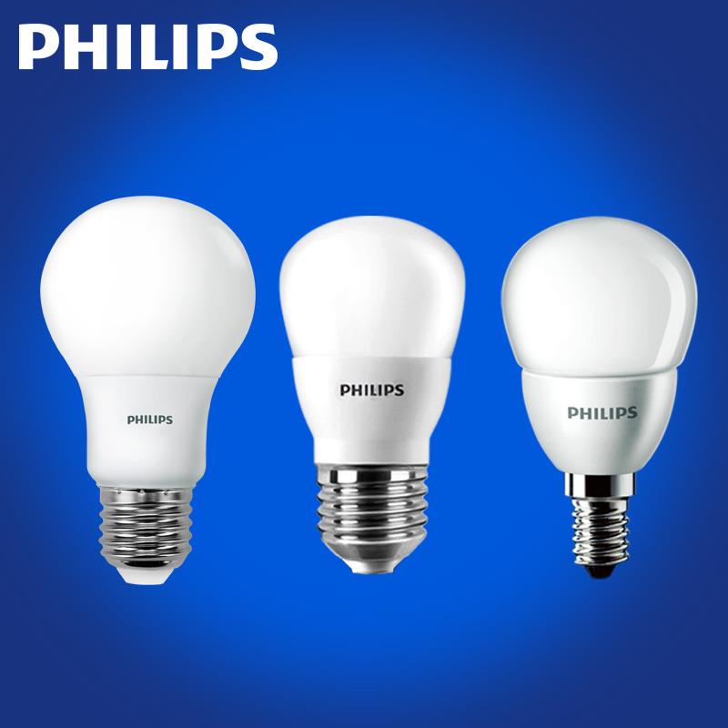 飞利浦led灯泡e27e14大小螺口3w5w节能灯泡光源超亮照明球泡家用